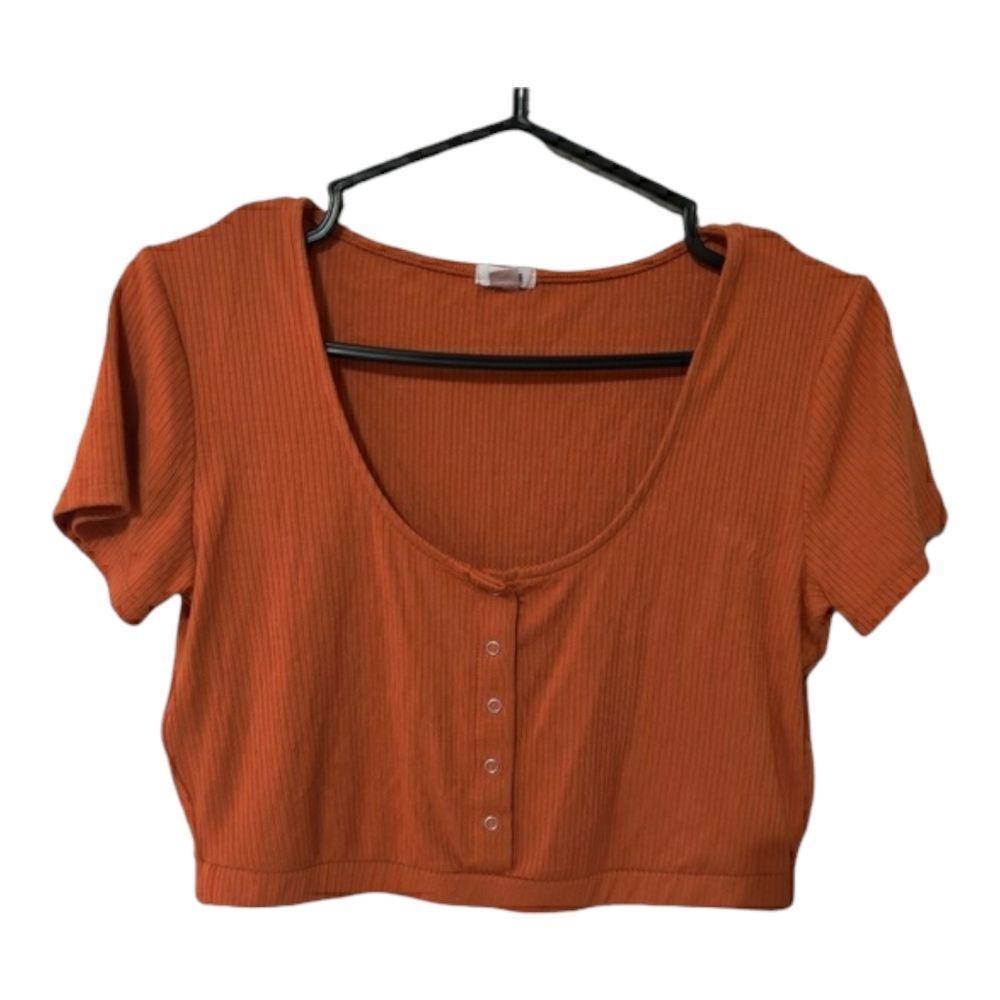 Garage Orange Short Sleeve Cropped T-shirt size large